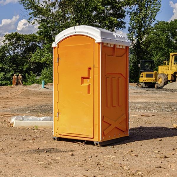 how often are the portable restrooms cleaned and serviced during a rental period in Centralia